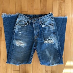 CARMAR DISTRESSED JEANS BUTTONFLY SIZE 24 - MY FAV JEANS TOO SMALL ON ME